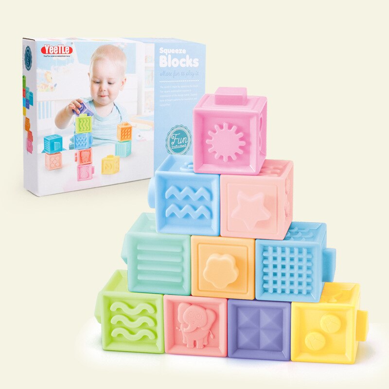 3D Sensory Building Blocks for Toddlers (Set of 12) by HitMyNeed
