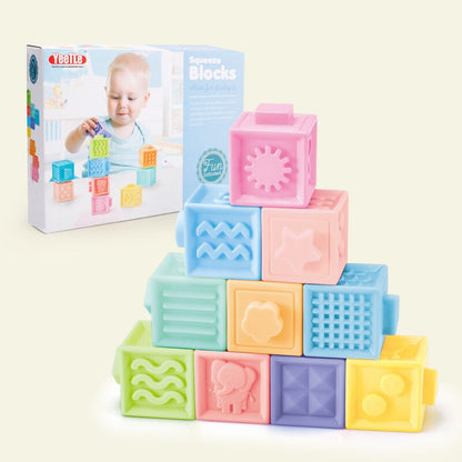 3D Sensory Building Blocks for Toddlers (Set of 12) by HitMyNeed
