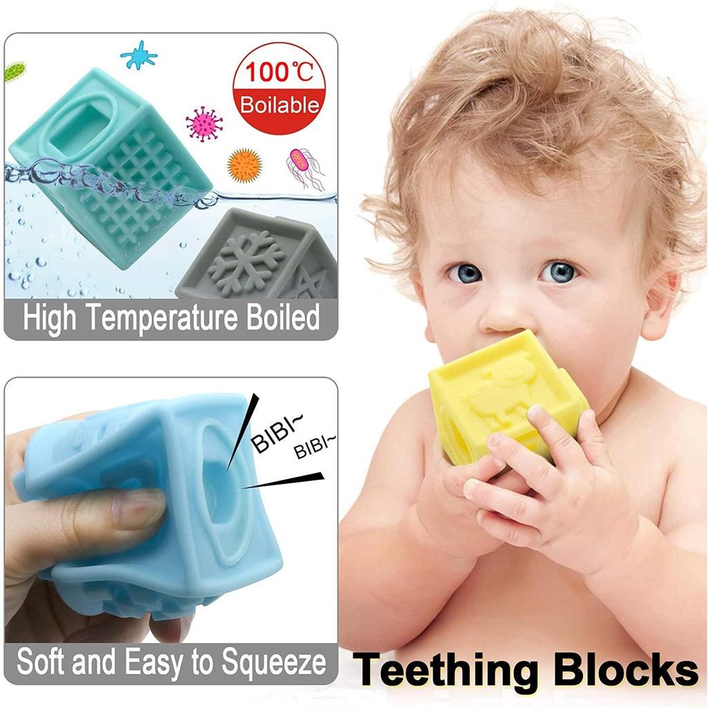3D Sensory Building Blocks for Toddlers (Set of 12) by HitMyNeed