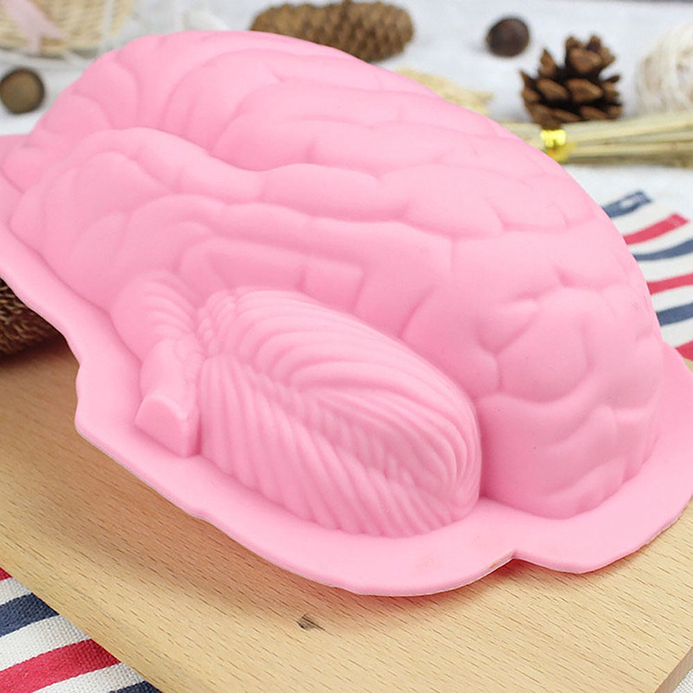 3D Silicone Brain Cake Mold for Baking & Chocolate by HitMyNeed