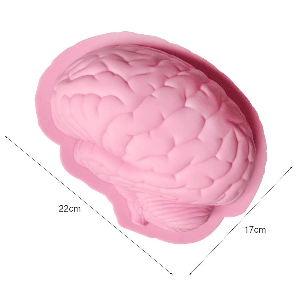 3D Silicone Brain Cake Mold for Baking & Chocolate by HitMyNeed