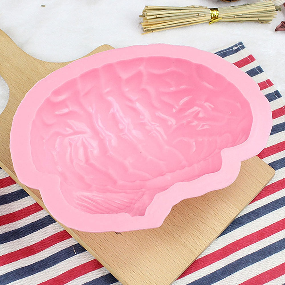 3D Silicone Brain Cake Mold for Halloween Baking by HitMyNeed