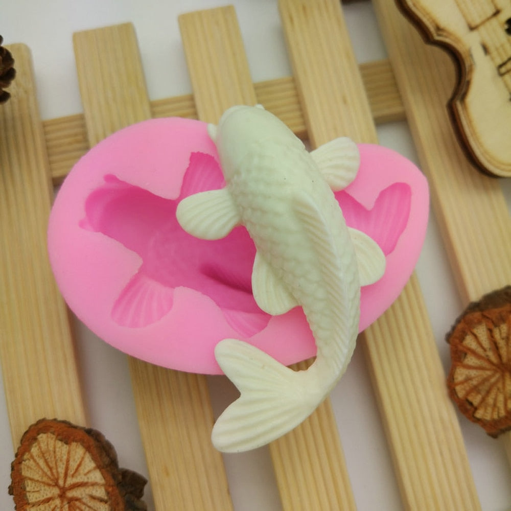3D Silicone Koi Fish Mold for Crafts and Baking by HitMyNeed