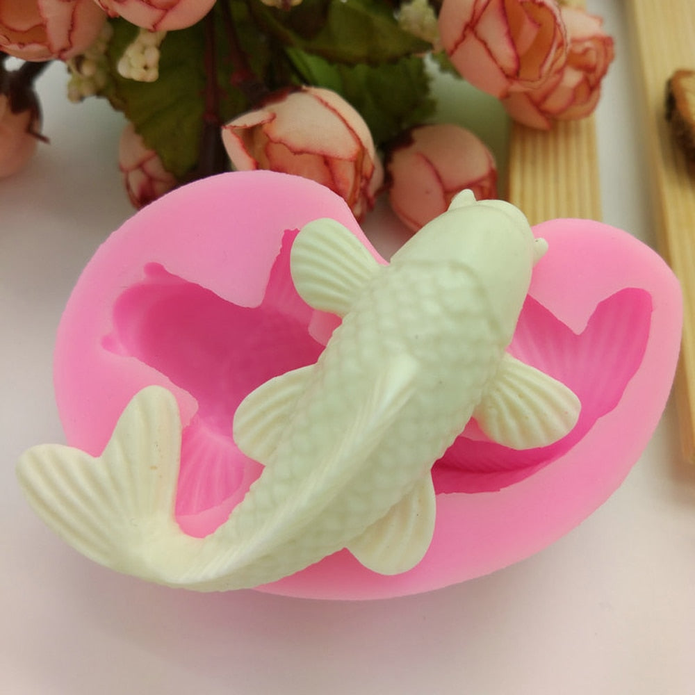 3D Silicone Koi Fish Mold for Crafts and Baking by HitMyNeed