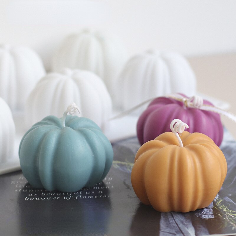 3D Silicone Pumpkin Candle Mold for DIY Crafts by HitMyNeed