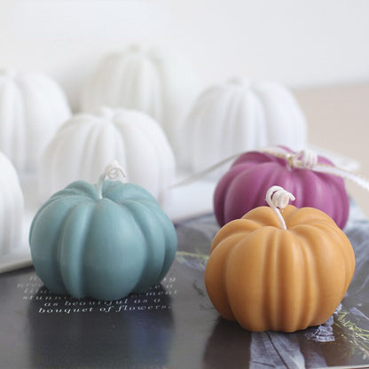 3D Silicone Pumpkin Candle Mold for DIY Crafts by HitMyNeed