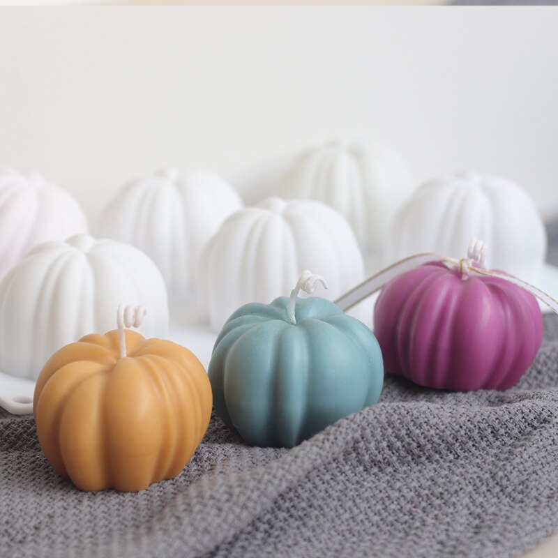 3D Silicone Pumpkin Candle Mold for DIY Crafts by HitMyNeed