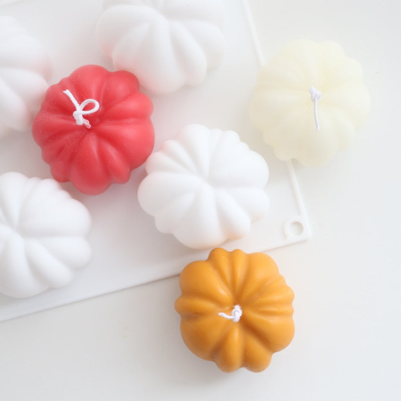 3D Silicone Pumpkin Candle Mold for DIY Crafts by HitMyNeed