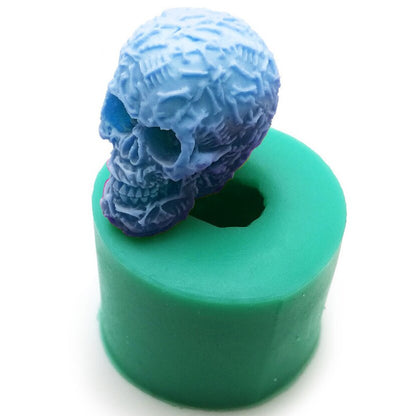 3D Skull Silicone Candle Mold for Mini Candles by HitMyNeed
