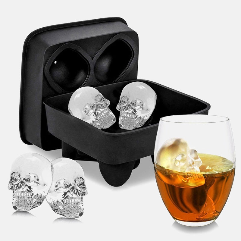 3D Skull Silicone Ice Cube Mold Tray by HitMyNeed