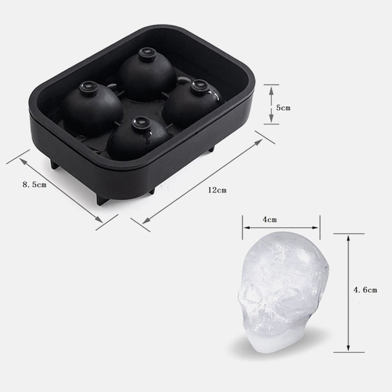 3D Skull Silicone Ice Cube Mold Tray by HitMyNeed