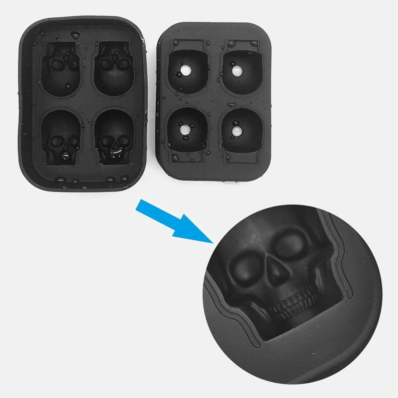 3D Skull Silicone Ice Cube Mold Tray by HitMyNeed