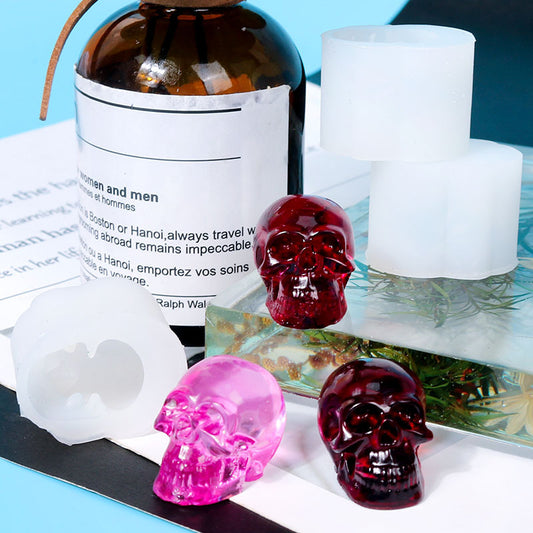 3D Skull Silicone Mold for Resin, Candles & Ice by HitMyNeed