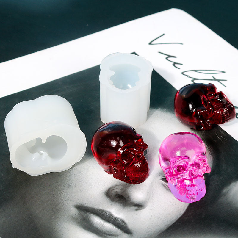 3D Skull Silicone Mold for Resin, Candles & Ice by HitMyNeed