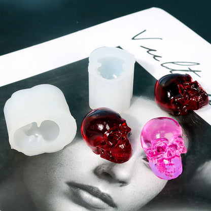 3D Skull Silicone Mold for Resin, Candles & Ice by HitMyNeed