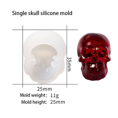 3D Skull Silicone Mold for Resin, Candles & Ice by HitMyNeed