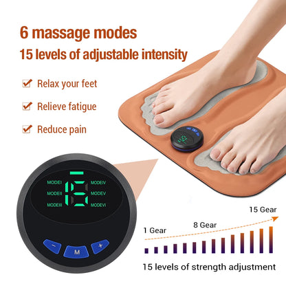 3D Smart Foot Massage Pad with 6 Modes & 15 Levels by HitMyNeed