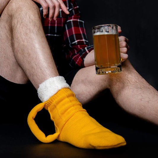 3D Soft Knitted Beer Mug Novelty Socks by HitMyNeed