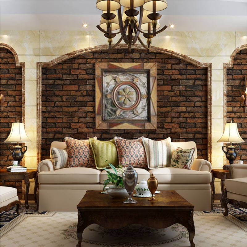 3D Stone Brick Effect Vinyl Wallpaper Roll by HitMyNeed