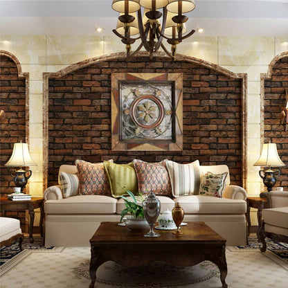 3D Stone Brick Effect Vinyl Wallpaper Roll by HitMyNeed