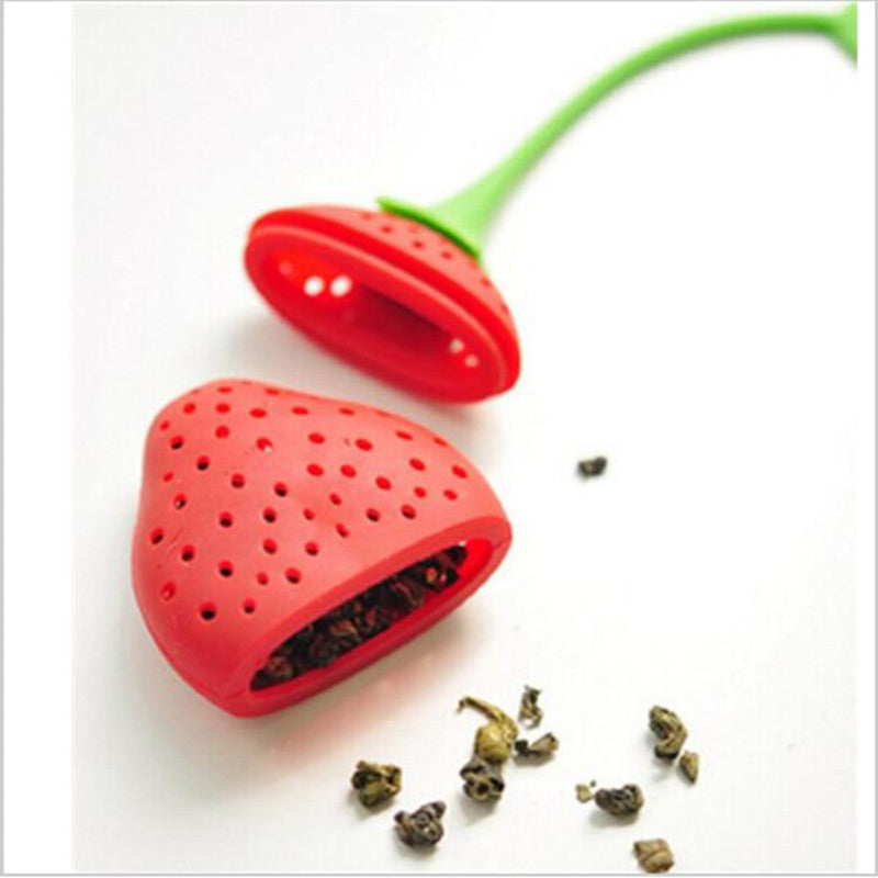 3D Strawberry Silicone Tea Infuser for Loose Leaf Tea by HitMyNeed