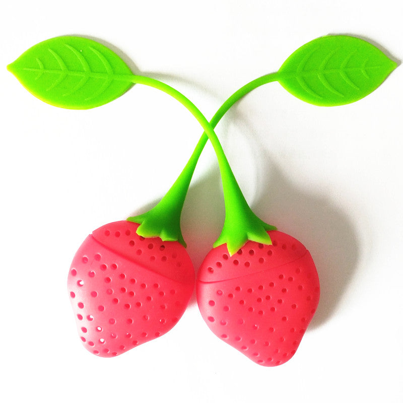 3D Strawberry Silicone Tea Infuser for Loose Leaf Tea by HitMyNeed
