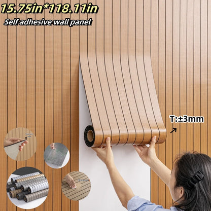3D Sxp Foam Self-Adhesive Wall Panel Roll 40x300cm by HitMyNeed