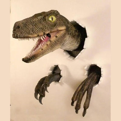 3D Velociraptor Dinosaur Resin Wall Decoration Set by HitMyNeed