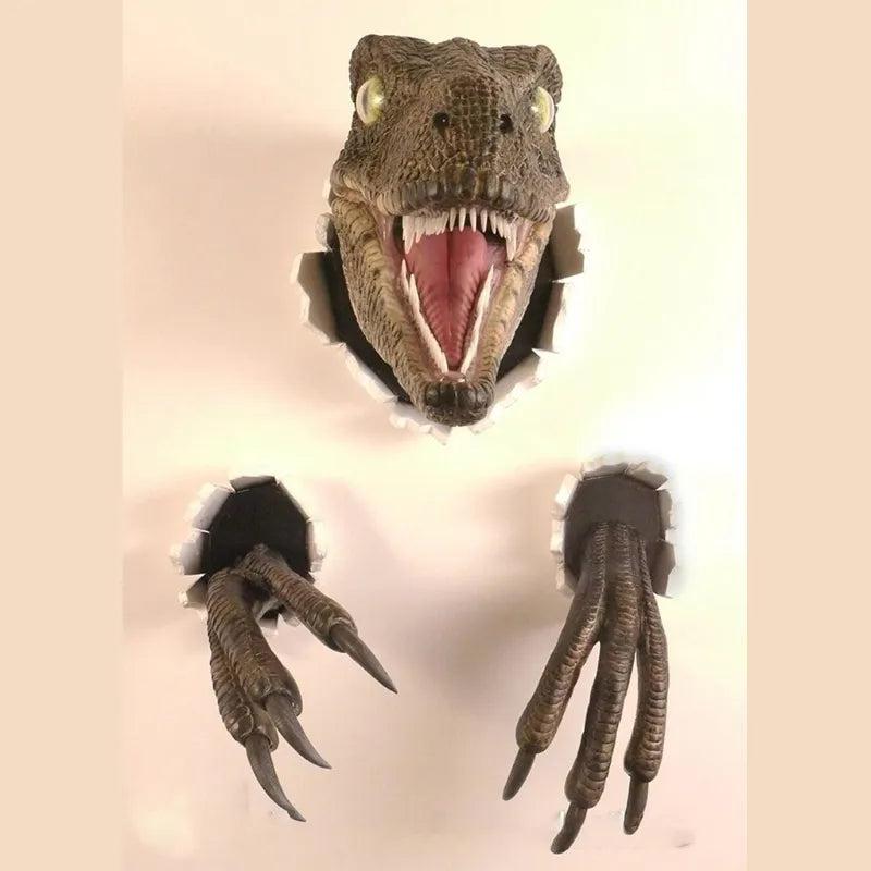 3D Velociraptor Dinosaur Resin Wall Decoration Set by HitMyNeed