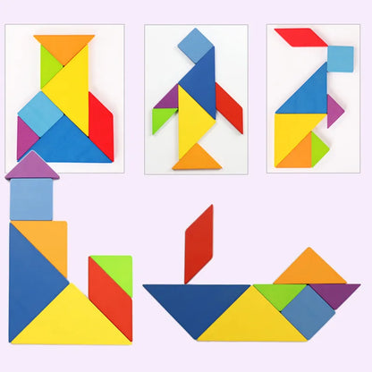 3D Wooden Animal Tangram Puzzle with Cards by HitMyNeed