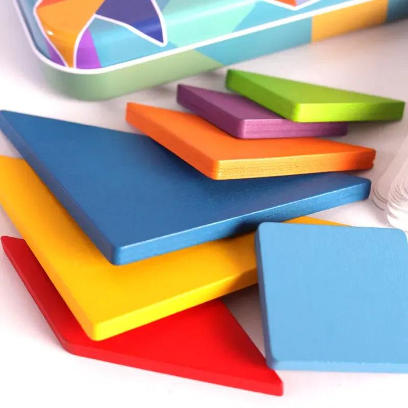 3D Wooden Animal Tangram Puzzle with Cards by HitMyNeed