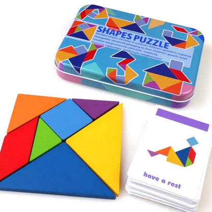 3D Wooden Animal Tangram Puzzle with Cards by HitMyNeed