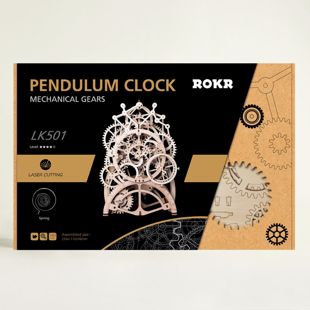 3D Wooden Clockwork Pendulum Puzzle Model Kit by HitMyNeed