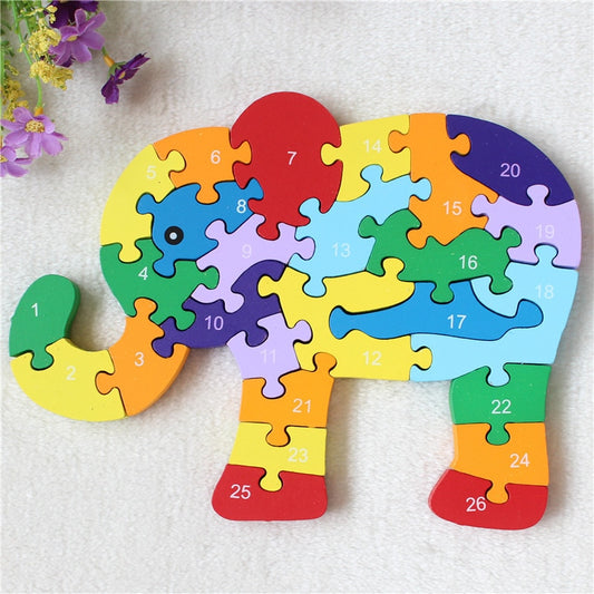 3D Wooden Elephant Jigsaw Puzzle for Kids by HitMyNeed