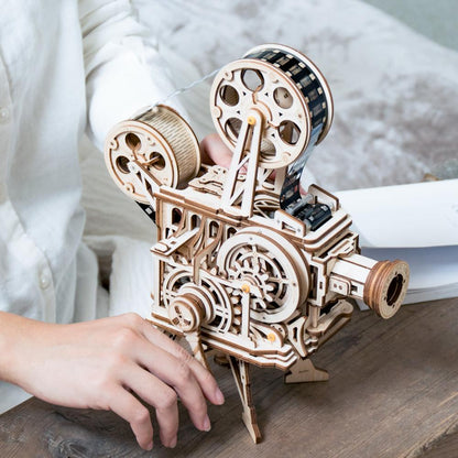 3D Wooden Puzzle DIY Vintage Film Projector Kit by HitMyNeed