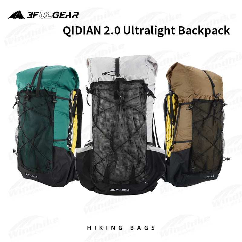 3F UL GEAR QIDIAN 2.0 40+16L Ultralight Backpack by HitMyNeed