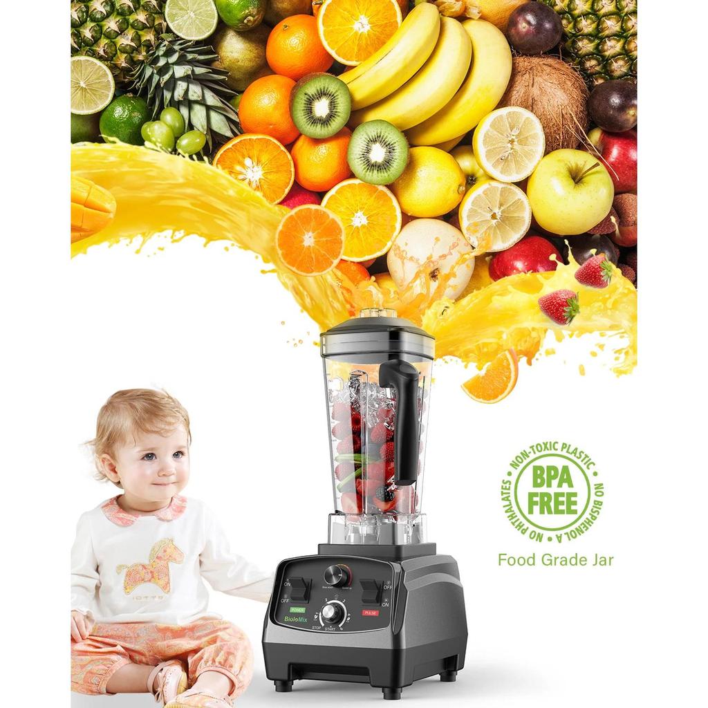 3HP 2200W Timer Blender with 2L BPA-Free Jar by HitMyNeed