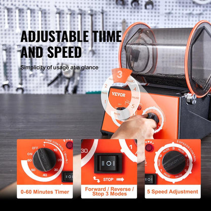 3kg / 5kg Rotary Jewelry Tumbler Polishing Machine by HitMyNeed