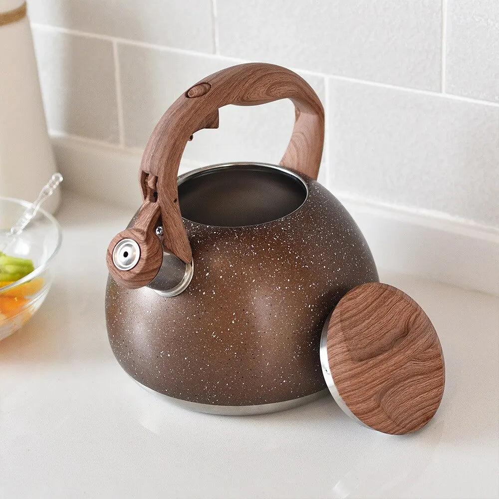 3L Stainless Steel Whistling Tea Kettle for All Hobs by HitMyNeed