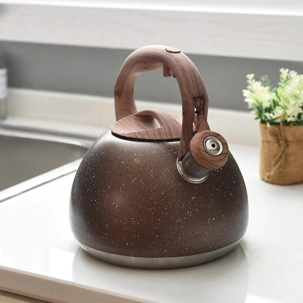 3L Stainless Steel Whistling Tea Kettle for All Hobs by HitMyNeed