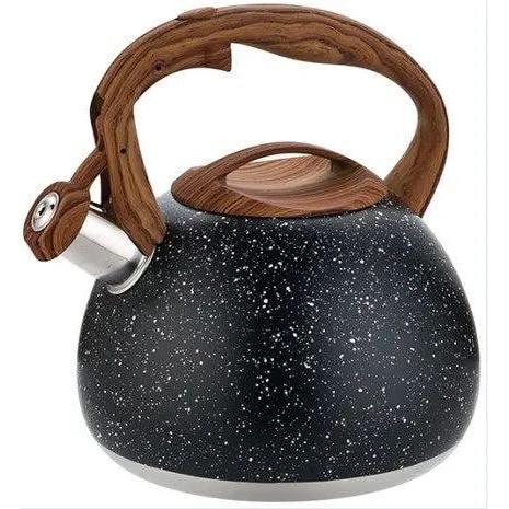 3L Stainless Steel Whistling Tea Kettle for All Hobs black3l by HitMyNeed