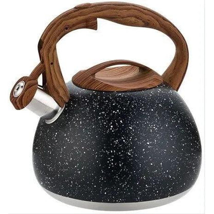 3L Stainless Steel Whistling Tea Kettle for All Hobs black3l by HitMyNeed