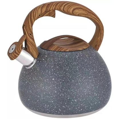 3L Stainless Steel Whistling Tea Kettle for All Hobs gray3l by HitMyNeed