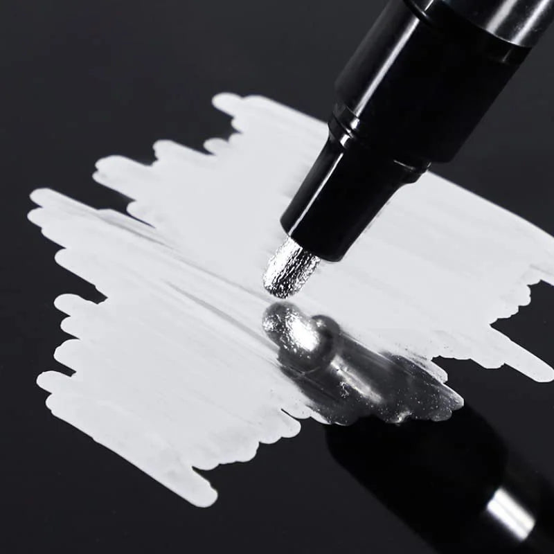 3pcs Chrome Mirror Marker Pens 2mm Gold & Silver Set 1pc-silver-2pcs-gold by HitMyNeed