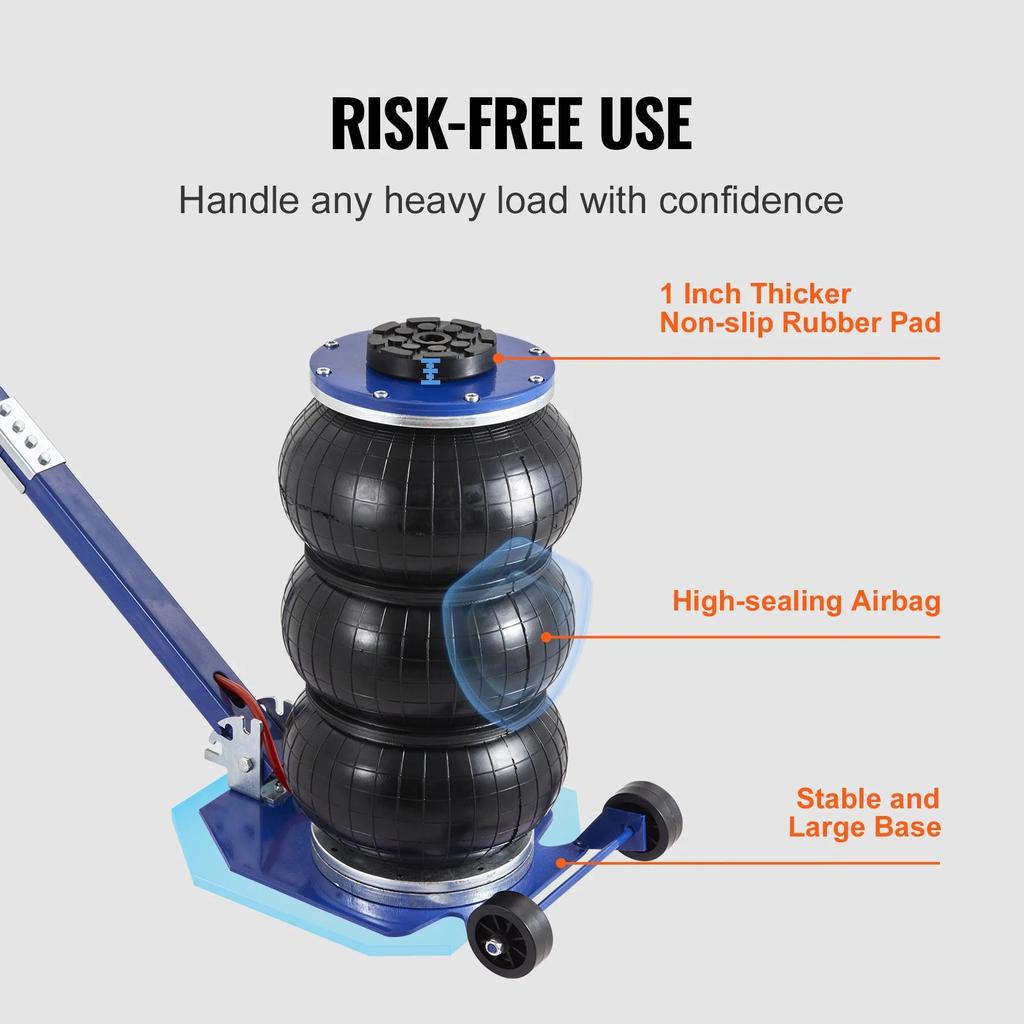 3T / 5T Triple Bag Pneumatic Air Jack with Wheels by HitMyNeed