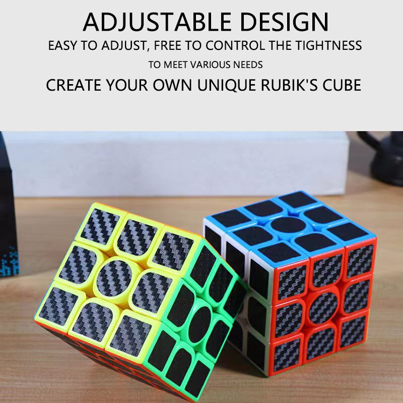 3x3 Carbon Fiber Sticker Speed Cube Puzzle by HitMyNeed