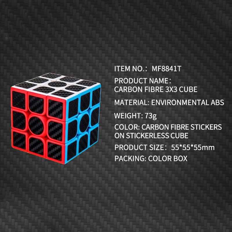 3x3 Carbon Fiber Sticker Speed Cube Puzzle by HitMyNeed