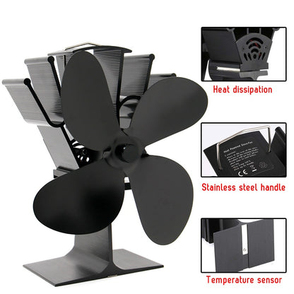 4-Blade Heat Powered Fireplace Fan by HitMyNeed