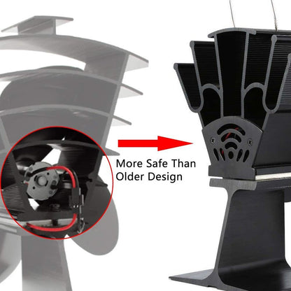4-Blade Heat Powered Fireplace Fan by HitMyNeed