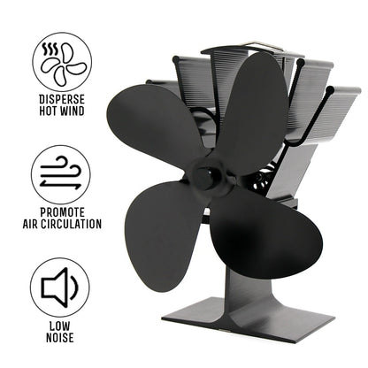 4-Blade Heat Powered Fireplace Fan by HitMyNeed
